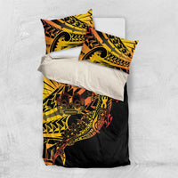 Gradient Marquesas Islands Bedding Set Marquesan Matatiki Hammerhead Shark Patutiki - Polynesian Pride