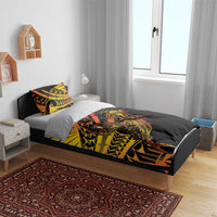 Gradient Marquesas Islands Bedding Set Marquesan Matatiki Hammerhead Shark Patutiki - Polynesian Pride