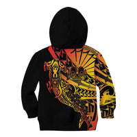 Gradient Marquesas Islands Kid Hoodie Marquesan Matatiki Hammerhead Shark Patutiki LT14 - Polynesian Pride