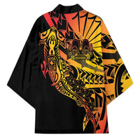 Gradient Marquesas Islands Kimono Marquesan Matatiki Hammerhead Shark Patutiki - Polynesian Pride