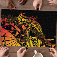 Gradient Marquesas Islands Puzzle Marquesan Matatiki Hammerhead Shark Patutiki - Polynesian Pride