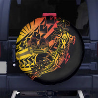 Gradient Marquesas Islands Spare Tire Cover Marquesan Matatiki Hammerhead Shark Patutiki - Polynesian Pride