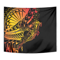 Gradient Marquesas Islands Tapestry Marquesan Matatiki Hammerhead Shark Patutiki - Polynesian Pride
