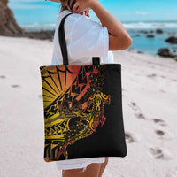 Gradient Marquesas Islands Tote Bag Marquesan Matatiki Hammerhead Shark Patutiki - Polynesian Pride