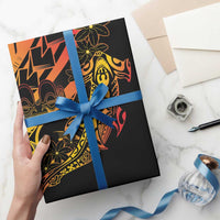 Gradient Marquesas Islands Wrapping Paper Marquesan Matatiki Hammerhead Shark Patutiki - Polynesian Pride