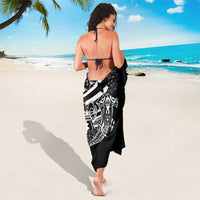 Black White Marquesas Islands Sarong Marquesan Matatiki Hammerhead Shark Patutiki - Polynesian Pride