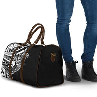 Black White Marquesas Islands Travel Bag Marquesan Matatiki Hammerhead Shark Patutiki - Polynesian Pride