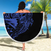 Blue Marquesas Islands Beach Blanket Marquesan Matatiki Hammerhead Shark Patutiki - Polynesian Pride