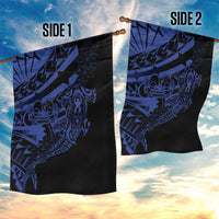 Blue Marquesas Islands Garden Flag Marquesan Matatiki Hammerhead Shark Patutiki - Polynesian Pride