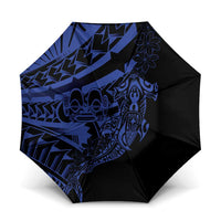 Blue Marquesas Islands Umbrella Marquesan Matatiki Hammerhead Shark Patutiki - Polynesian Pride