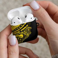 Yellow Marquesas Islands AirPods Case Marquesan Matatiki Hammerhead Shark Patutiki LT14 - Polynesian Pride