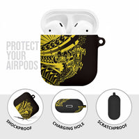 Yellow Marquesas Islands AirPods Case Marquesan Matatiki Hammerhead Shark Patutiki LT14 - Polynesian Pride