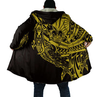 Yellow Marquesas Islands Cloak Marquesan Matatiki Hammerhead Shark Patutiki - Polynesian Pride
