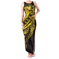 Yellow Marquesas Islands Family Matching Tank Maxi Dress and Hawaiian Shirt Marquesan Matatiki Hammerhead Shark Patutiki - Polynesian Pride