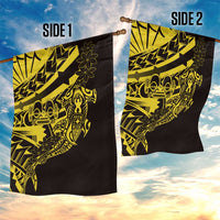Yellow Marquesas Islands Garden Flag Marquesan Matatiki Hammerhead Shark Patutiki - Polynesian Pride