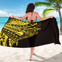 Yellow Marquesas Islands Sarong Marquesan Matatiki Hammerhead Shark Patutiki - Polynesian Pride