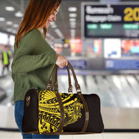 Yellow Marquesas Islands Travel Bag Marquesan Matatiki Hammerhead Shark Patutiki - Polynesian Pride