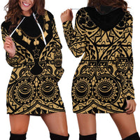 Austral Islands Hoodie Dress Tuhaa Pae Penu Stars Necklace Gold - Polynesian Pride