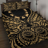 Austral Islands Quilt Bed Set Tuhaa Pae Penu Stars Necklace Gold - Polynesian Pride