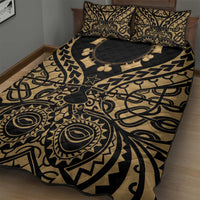 Austral Islands Quilt Bed Set Tuhaa Pae Penu Stars Necklace Gold - Polynesian Pride
