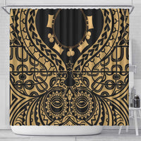 Austral Islands Shower Curtain Tuhaa Pae Penu Stars Necklace Gold - Polynesian Pride