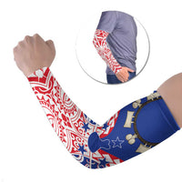 Austral Islands Arm Sleeves Tuhaa Pae Penu Stars Necklace Red - Polynesian Pride
