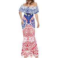 Austral Islands Mermaid Dress Tuhaa Pae Penu Stars Necklace Red - Polynesian Pride