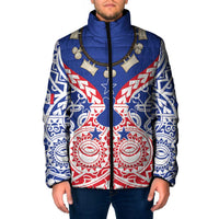 Austral Islands Padded Jacket Tuhaa Pae Penu Stars Necklace Red - Polynesian Pride