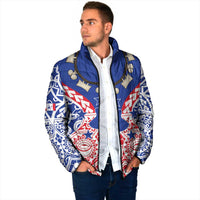 Austral Islands Padded Jacket Tuhaa Pae Penu Stars Necklace Red - Polynesian Pride