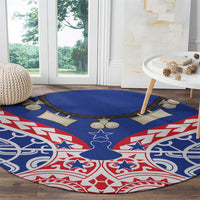 Austral Islands Round Carpet Tuhaa Pae Penu Stars Necklace Red - Polynesian Pride