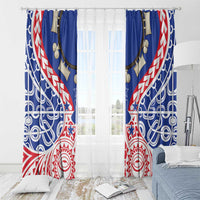 Austral Islands Window Curtain Tuhaa Pae Penu Stars Necklace Red - Polynesian Pride