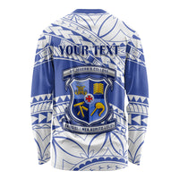 Personalised Samoa St Josephs College Long Sleeve Shirt Marist Brothers Samoan Pattern LT14 - Polynesian Pride