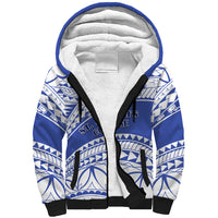 Personalised Samoa St Josephs College Sherpa Hoodie Marist Brothers Samoan Pattern LT14 Unisex Blue - Polynesian Pride