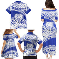 Personalised Samoa Safata College Family Matching Puletasi Dress and Hawaiian Shirt Samoan Pattern LT14 - Polynesian Pride