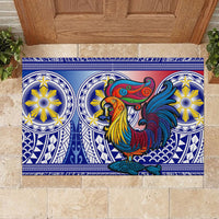 Philippines Rubber Doormat Filipino Sarimanok With Polynesian Tattoo LT14 - Polynesian Pride