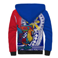 Personalised Philippines Sherpa Hoodie Filipino Sarimanok With Polynesian Tattoo LT14 - Polynesian Pride