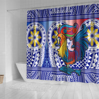 Philippines Shower Curtain Filipino Sarimanok With Polynesian Tattoo LT14 - Polynesian Pride