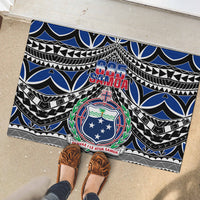 Samoa 685 Rubber Doormat Samoan Coat Of Arms Simple Style LT14 - Polynesian Pride