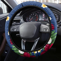 United States And Samoa Steering Wheel Cover USA Flag Eagle Mix Samoan Coat Of Arms LT14 - Polynesian Pride