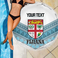 Custom Fiji Tapa Rugby 2025 Beach Blanket Go Champions Fijiana