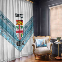 Custom Fiji Tapa Rugby 2025 Window Curtain Go Champions Fijiana