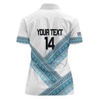 Custom Fiji Tapa Rugby 2025 Women Polo Shirt Go Champions Fijiana