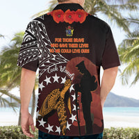 Cook Islands ANZAC Day Hawaiian Shirt Poppies With Sea Turtle LT14 - Polynesian Pride