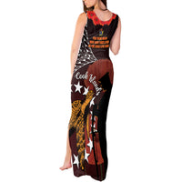 Cook Islands ANZAC Day Tank Maxi Dress Poppies With Sea Turtle LT14 - Polynesian Pride