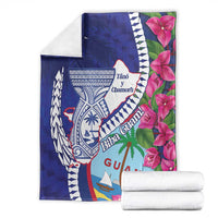 Biba Guam Liberation Day Blanket Tano y Chamoru Latte Stone Blue