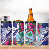 Biba Guam Liberation Day 4 in 1 Can Cooler Tumbler Tano y Chamoru Latte Stone Blue LT14 - Polynesian Pride