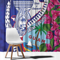 Biba Guam Liberation Day Window Curtain Tano y Chamoru Latte Stone Blue