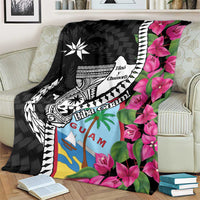 Biba Guam Liberation Day Blanket Tano y Chamoru Latte Stone Black