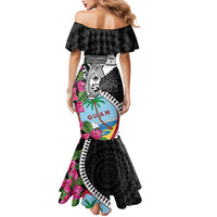Biba Guam Liberation Day Family Matching Mermaid Dress and Hawaiian Shirt Tano y Chamoru Latte Stone Black