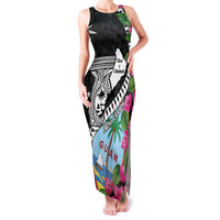 Biba Guam Liberation Day Family Matching Tank Maxi Dress and Hawaiian Shirt Tano y Chamoru Latte Stone Black